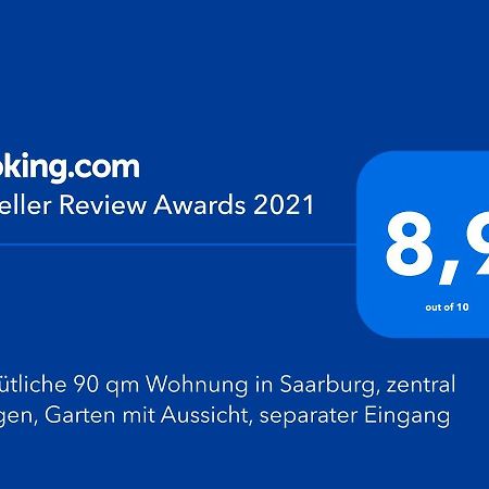 Gemuetliche 90 Qm Wohnung In Saarburg, Zentral Gelegen, Garten Mit Aussicht, Separater Eingang Exteriör bild